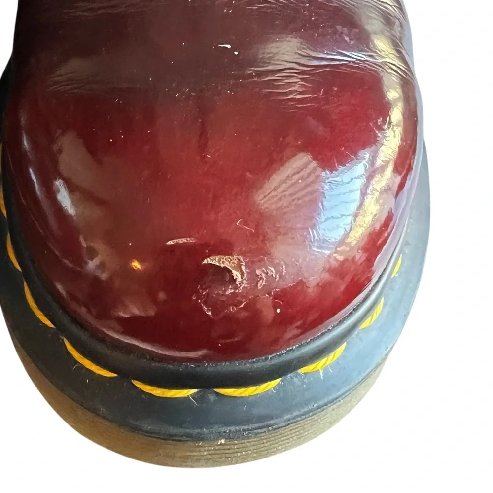 Dr Martens 1460 14585 Cherry Red Vegan Leather Ankle Boots Women’s US 6 - Picture 11 of 15